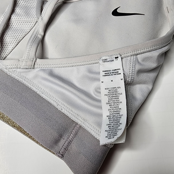 Nike Icon Clash Sport Bra Gold Accent Criss Cross Back Medium - Picture 6 of 8